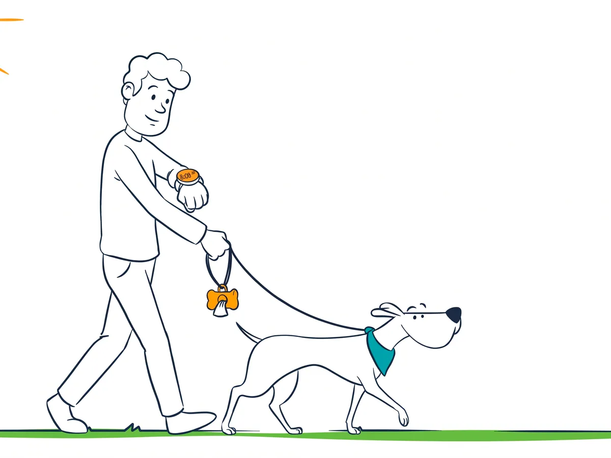 Crea una rutina diaria para tu perro: plantilla simple mañana‑tarde‑noche