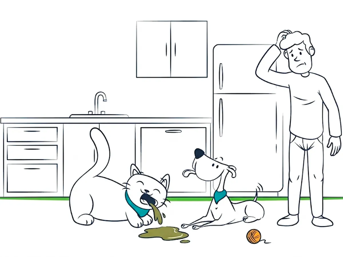 Vómitos en gatos: qué significa cada color y cuándo preocuparse