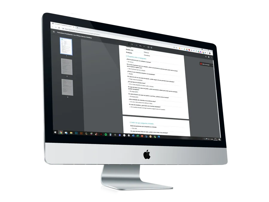 Pre-adoption form developed with shelters